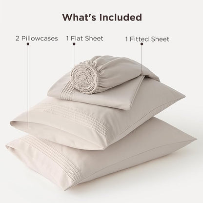 Bedsure Deep Pocket King Sheet Set - Fits Mattresses Up to 21 Inches Thick - 4 Piece GentleSoft Bed Sheets, Moisture Wicking, Soft & Cooling Bedsheet & Pillowcases, Easy & Secure Fit, Linen