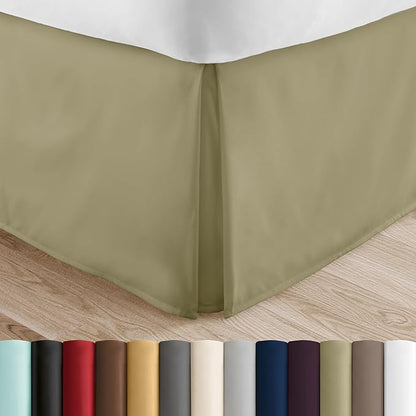 Linen Market Bed Skirt - Ultra Soft Microfiber - Easy Fit with 14 Inch Tailored Drop - Hotel Quality, Shrinkage & Fade Resistant - Bed Cover - Twin Bed Skirts - Bedroom Décor - (Twin, Sage)