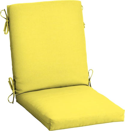 Arden Selections Outdoor Dining Chair Cushion 20 x 20, Lemon Yellow Leala