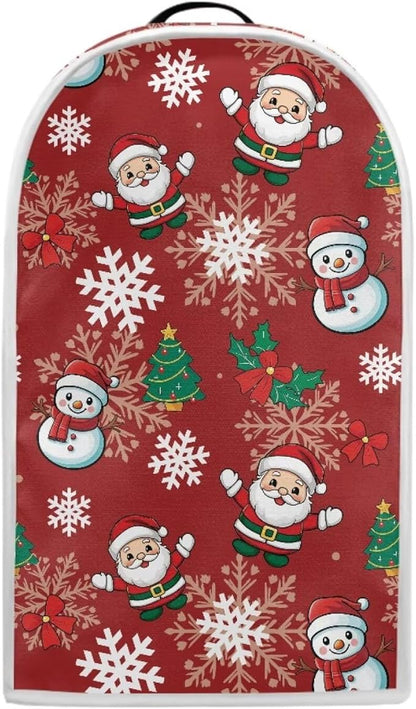 Talayituse Santa Claus Snowman Snowflake Tree Berry Print Blender Dust Cover, Fingerprint Protection Cover for Stand Mixer or Coffee Machine, Home Kitchen Appliance Covers Christmas Decor