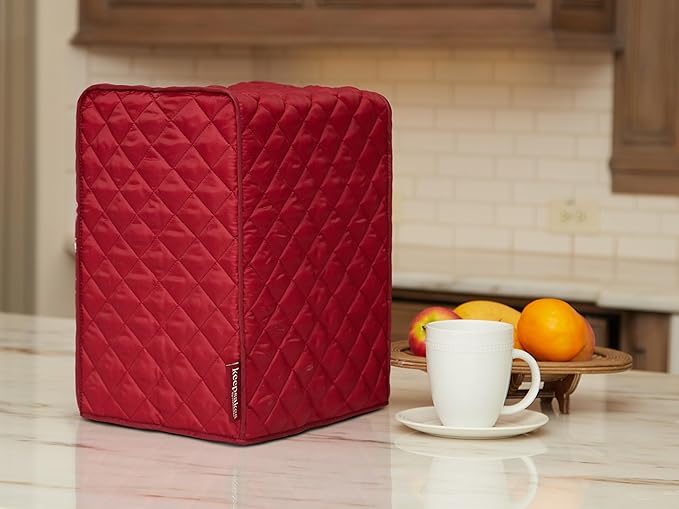 Covermates Keepsakes - Coffee Maker Cover - Dust Protection - Stain Resistant - Washable - Appliance Cover, Red