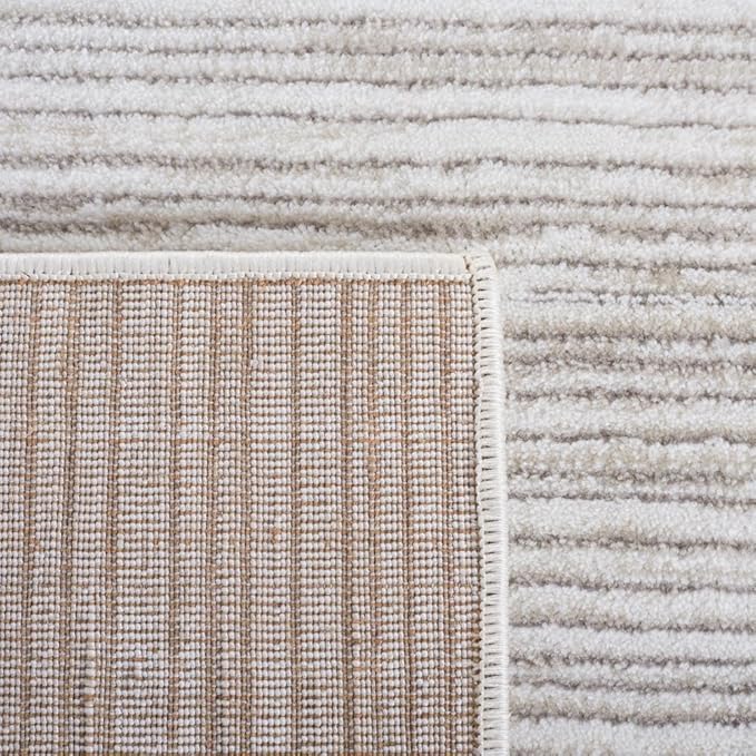 SAFAVIEH Vision Collection Round Rug - 12' Round, Ivory Grey, Modern Ombre Design, Non-Shedding & Easy to Clean, Ideal for Living Room, Bedroom, Dining Space (VSN606K)