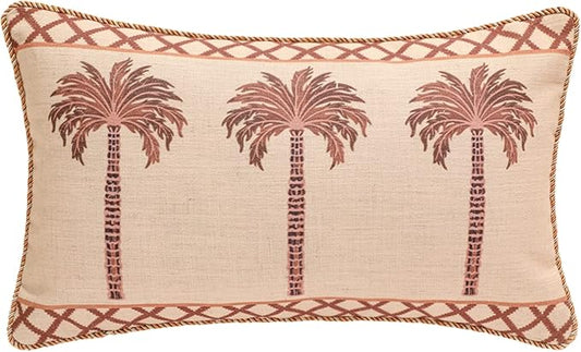 patdrea Floral Linen Decorative Throw Pillow Covers Set Soft Durable Cushion Cases Pillowcase for Couch Bedroom Car Living Room 12"x 20"