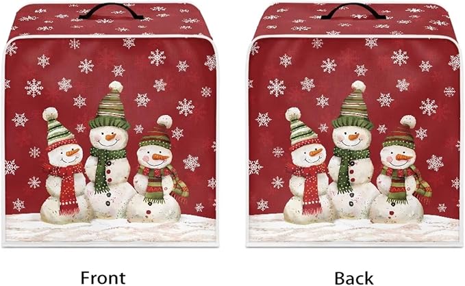 Christmas Coffee Maker Cover, Cute Snowman Coffee Dust Cover, Xmas Mixer Appliance Protector