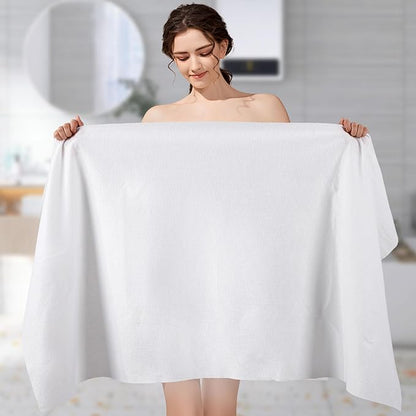 3 Pack Disposable Bath Towel 56'' x 27.5'' Disposable Body Towels for Travel, Durable Large Portable Towels for Camping Beach Swimming SPA, Individually Packed