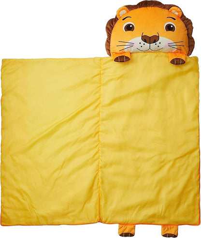 Kid's Nap Buddies Character Preschool Nap Mat, Toddler Sleeping Bag with Pillow for Daycare, Ages 3+