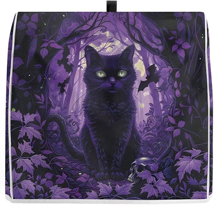 Black Cat Stand Mixer Cover Washable Kitchen Appliance Cover for 4.5-5 Quart Mixers Dustproof & Oilproof Food Processor Covers for Home Aid Mixers Accessories Halloween Kitchen Decor