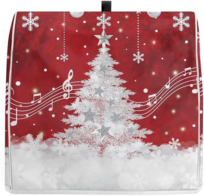 Christmas Mixer Cover for Kitchen Aid 6-8 Quart Stand Mixers, Xmas Tree Kitchen Appliance Dust Cover Washable Dustproof Cloth Cover with Pocket for Kitchenware Gift for Christmas
