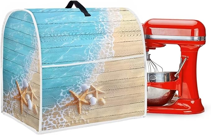 Starfish Kitchen Mixer Cover Compatible with 4.5-5 Quart, Novelty Decorations for Home Kitchen Appliance Dustproof Cover Universal for Air Fryers, Coffee Makers Gift for Holiday
