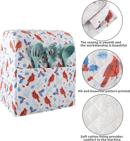 Stand Mixer Cover,Cardinal Print Kitchen Mixer Cover Compatible With 5-8Qt Kitchenaid Hamilton Mixers,Cardinal Gifts Kitchen Decor,Kitchen Aid Mixer Covers,Pioneer Woman Kitchen Aid Mixer Assecories