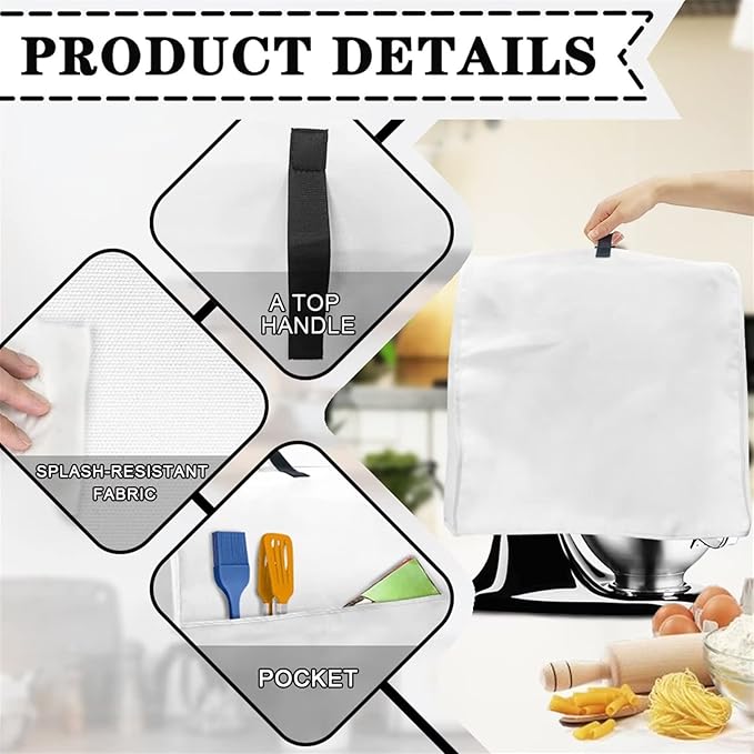 Realistic Daisy Print Stand Mixer Covers Fit Tilt Head and Bowl Lift Models Mixers, Washable Kitchen Appliance Cover Universal Fit Coffee Maker Blender Juicer, Easy to Clean