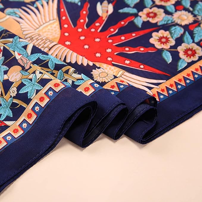 Fashion Scarves Scarf 100% Silk Feeling Scarf Silk Like Scarves Long Lightweight Sunscreen Shawls for Women