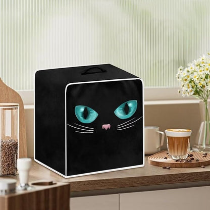 Mumeson Black Cat Coffee Maker Cover Kitchen Stand Mixer or Coffee Maker Covers Waterproof Dust Cover Kitchen Appliance Case Kitchen Tool with Top Handle