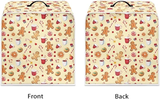 Christmas Coffee Maker Cover Dust Resistant Small Kitchen Appliance Protector with Handle