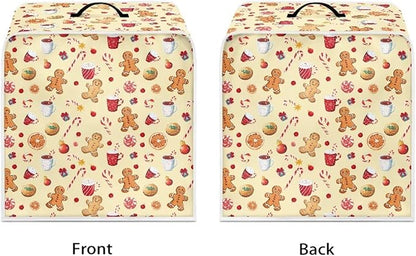 Christmas Coffee Maker Cover Dust Resistant Small Kitchen Appliance Protector with Handle