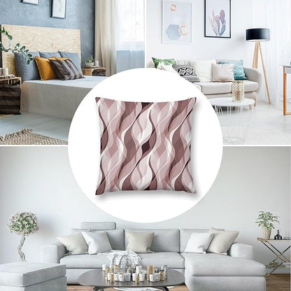 Pink Throw Pillow Covers Modern Abstract Pink and Grey Striped Decorations for Bedroom Living Room Farmhouse Sofa Pillows Bed Couch 20x20 Inch