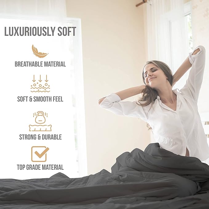 Full Size Bed Sheets Cooling - Luxury Hotel Sheet Set - Soft Sheets with Elastic Corner Straps - Deep Pocket Microfiber Bedsheets - Bedding Sheet & Pillowcases - 4 PC (Full Size, Gray)