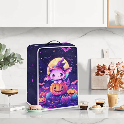 Coffee Maker Covers for Kitchen Counter Halloween Axolotl Coffee Machine Dust Protector with Handle