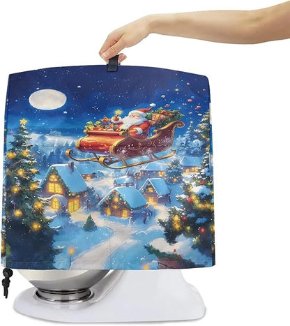 Christmas Stand Mixer Covers Kitchen Appliance Dust Cover Protective Santa Claus Mixer Cover Compatible with 4.5-5 Quart Kitchen Aid Mixer