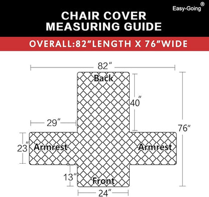 Easy-Going Chair Sofa Slipcover Reversible Sofa Cover Water Resistant Couch Cover Furniture Protector Cover with Elastic Straps for Pets Kids Children Dog Cat (Chair, Gray/Light Gray)
