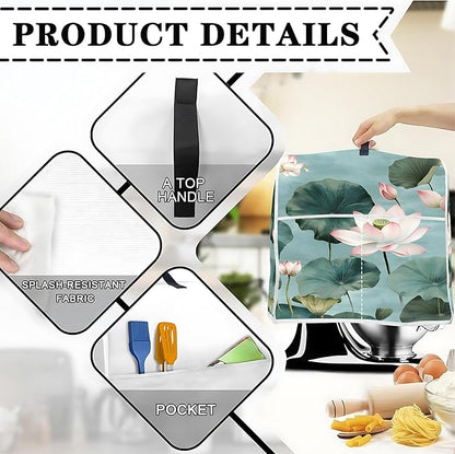 Mixer Dust Cover for 6-8 Qt Stand Mixer, Cloth Cover with 2 Storage Pockets for Stand Mixer Protective Covers Large for 6-8 Quart Mixer