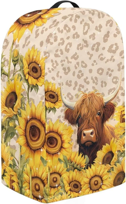 Leopard Cow Sunflower Blender Cover Stand Mixer Covers Anti Fingerprint Dust Covers Juicer Cover for Home Kitchen Universal Appliance