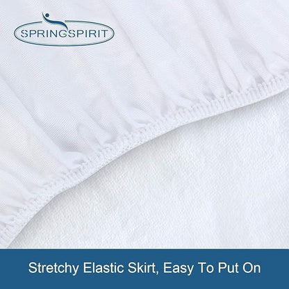 King Size Mattress Cover Protector 100% Waterproof Noiseless Mattress Topper Pad Bed Sheets Fitted up to 18'' Breathable Terry Ultra Soft & Skin-Friendly Mattress Protector King Machine Wash