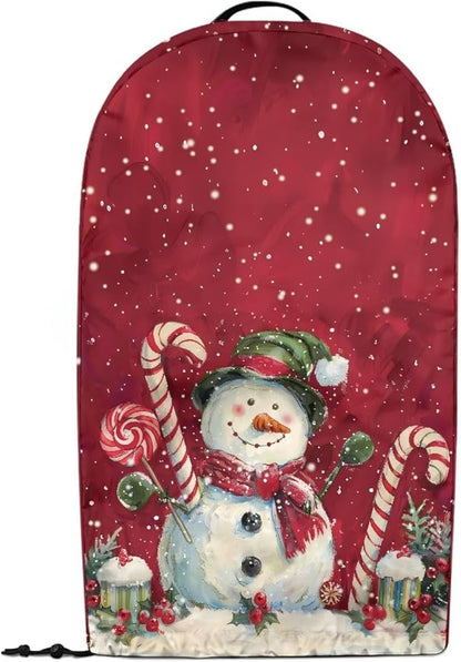 Christmas Blender Dust Cover Stand Mixer or Coffee Maker Appliance Covers with Drawstring Anti Fingerprint Polyester Dust Proof Stain Resistant Blender Cover for Kitchen, Snowman Print