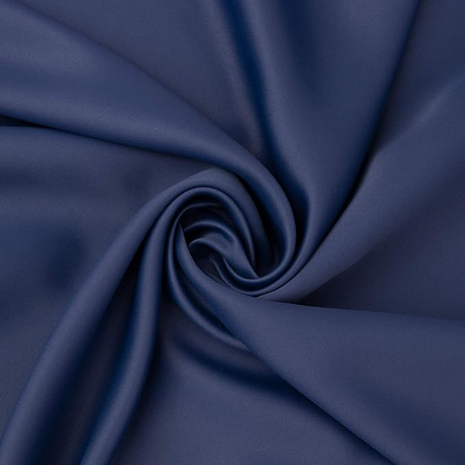 BGment Blackout Curtains 90 Inch Length for Bedroom - Navy Blue Thermal Insulated Drapes with Rod Pocket Darkening Privacy for Living Room Windows, 2 Panels, 52 x 90 Inch