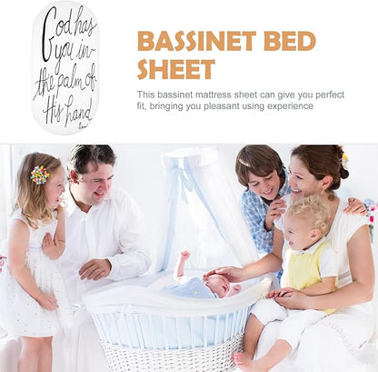 Breathable Elastic Bassinet Sheet for Boys Soft Fitted Cradle Mattress Cover with Unique Pattern Skin-Friendly Washable Nursery Bedding Accessory