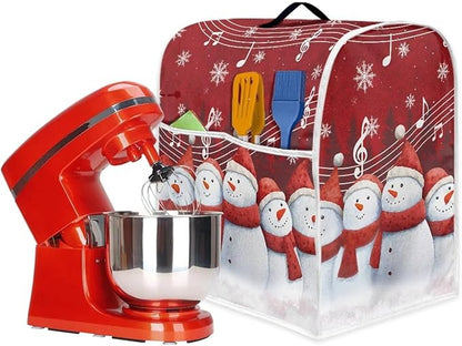 Christmas Stand Mixer Cover 4.5-5 Quart Kitchen Mixer Cover Snowman Food Processor Protective Covers Dust Protection Insulated Kitchen Decoration Gift for Friends