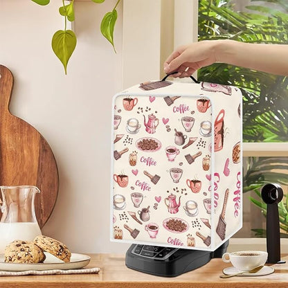 Coffee Maker Cover - Waterproof Foldable Coffee Machine Dust Cover - Washable Foldable Kitchen Appliance Protector