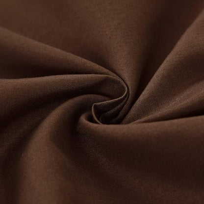 MEILA Wrap Around Bed Skirt Three Fabric Sides Elastic Dust Ruffled 24 Inch Tailored Drop,Easy to Install Fade Resistant-Brown, Queen/King