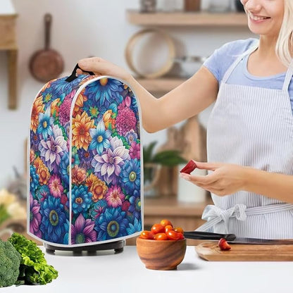 Bright Blossoms Kitchen Blender Cover Toaster Cover Boho Mandala Floral 2 Slice Washable Kitchen Accessories Small Appliance Protector Covers