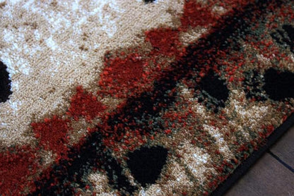 Masada Rugs, Cabin Lodge Area Rug Bear and Cub Scene (2 Feet 8 Inch X 10 Feet) Runner