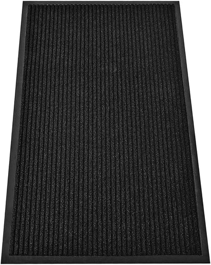 SRDDQLC Door Floor Mat Commercial Grade Large Size Heavy Duty Tough Entry Collection Slip Skid Entrance Mat with Rubber Backing Low Profile and Easy to Clean Indoor Outdoor Rug,3x5FT,Black