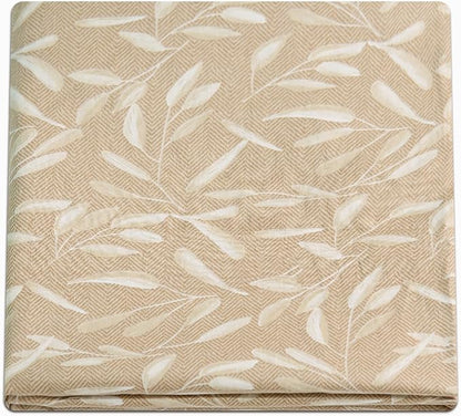ZonLi Futon Mattress Cover Queen Size for Traditional Japanese Floor Futon Mattress with Zipper,Tatami Floor Sleeping Mat Cover,Super Soft and Machine Washable (64‘’x84‘’, Beige Leaves)