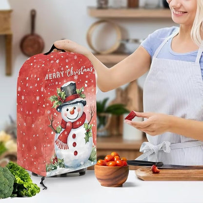 Merry Christmas Blender Dust Cover Stand Mixer or Coffee Maker Appliance Covers, Anti Fingerprint Polyester Dust Proof Stain Resistant Blender Cover for Home Kitchen