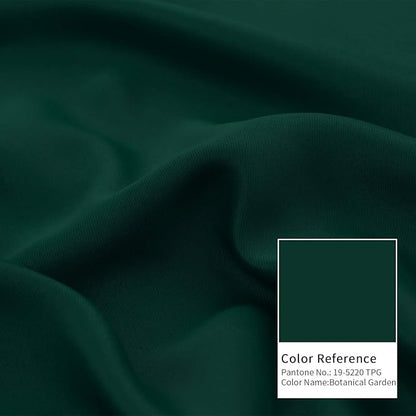 BGment Short Blackout Curtains for Bedroom Window 45 Inch Length - Emerald Green Thermal Insulated Drapes Room Darkening with Rod Pocket for Cafe Bathroom Ktichen, 42 x 45 Inch, 2 Panels