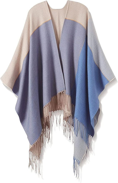 Breezy Lane Women's Shawl Wraps Warm Poncho Ruana Wrap Cardigan