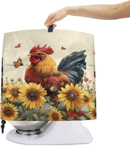Stand Mixer Covers for 4.5-5 Quart Mixer Rooster with Butterfly Mixer Covers Protector Kitchen Aid Mixer Cover Accessories Decoration