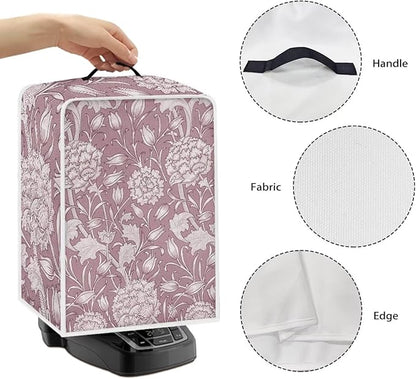 Red William Morris Coffee Maker Cover – Dust Protection Stain Resistant Washable Appliance Cover Kitchen Decoration Gifts For Coffee Lovers