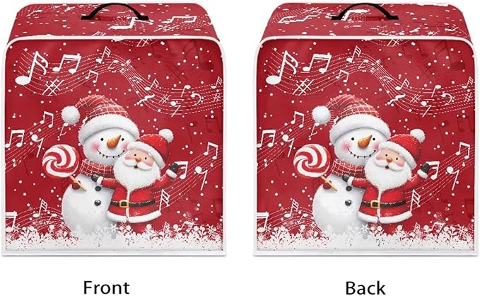 Coffee Maker Cover for Kitchen Counter Christmas Santa Claus Coffee Machine Dust Cover Keep Kitchen Appliance Clean