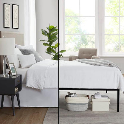 Nestl White Twin Bed Skirt - Twin Size Bed Skirt 14 Inch Drop - Brushed Microfiber Bed Skirts - Hotel Quality Pleated Bed Skirt - Shrinkage & Fade Resistant