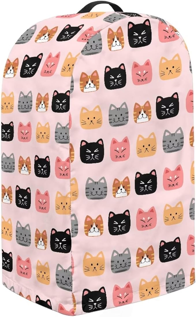 Cute Cats Pattern Blender Dust Cover Stand Mixer or Coffee Maker Appliance Covers with Drawstring, Anti Fingerprint Polyester Dust Proof Stain Resistant Blender Cover for Home Kitchen