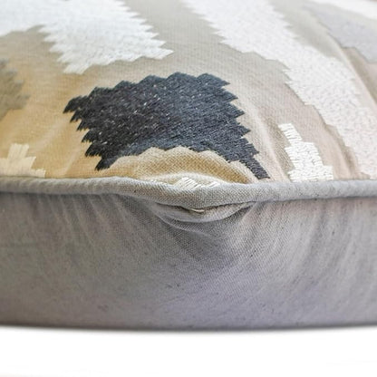 The HomeCentric King/Queen/Twin Beige Decorative Bed Runner King 90"x18" Bed Runner Without Pillow Cover, Embroidery,Aztec Bed Scarf on Linen Fabric - Thread Tale