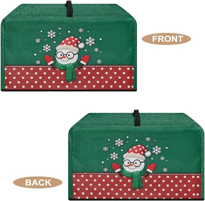 Microwave Oven Universal Dust Cover, Christmas Snowman Waterproof Polyester Fabric Dust Cover Heat-Resistant Air Fryer Dust Cover Appliance Airfryer Dust Jacket