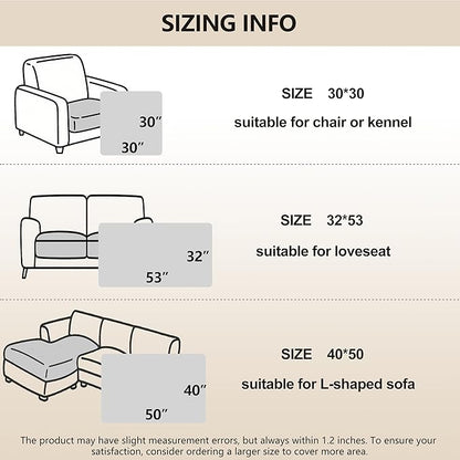 gogobunny 100% Double-Sided Waterproof Dog Bed Cover Pet Blanket Sofa Couch Furniture Protector for Puppy Large Dog Cat, Reversible (30x30 Inch (Pack of 1), Dark Beige/Light Beige)
