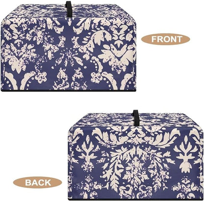 Microwave Oven Universal Dust Cover, Vintage Pattern Waterproof Polyester Fabric Dust Cover Heat-Resistant Air Fryer Dust Cover Appliance Airfryer Dust Jacket