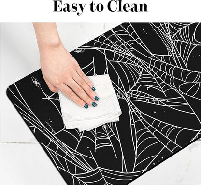 Halloween Dog Food Mats for Floors, Absorbent Dog Bowl Mat for Food and Water Dispenser Mat, Quick Dry Cat Food Mat Pet Supplies